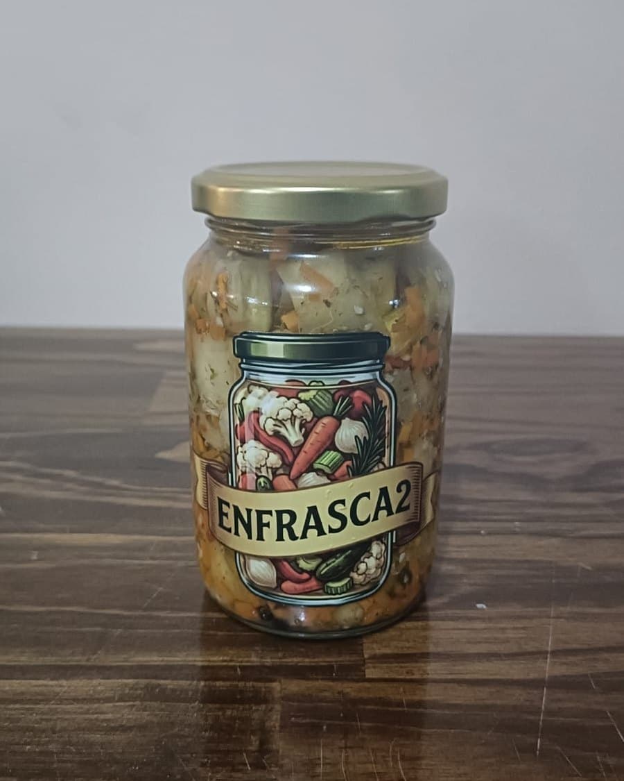 Frasco de Escabeche de berenjenas y zanahorias de Enfrasca2