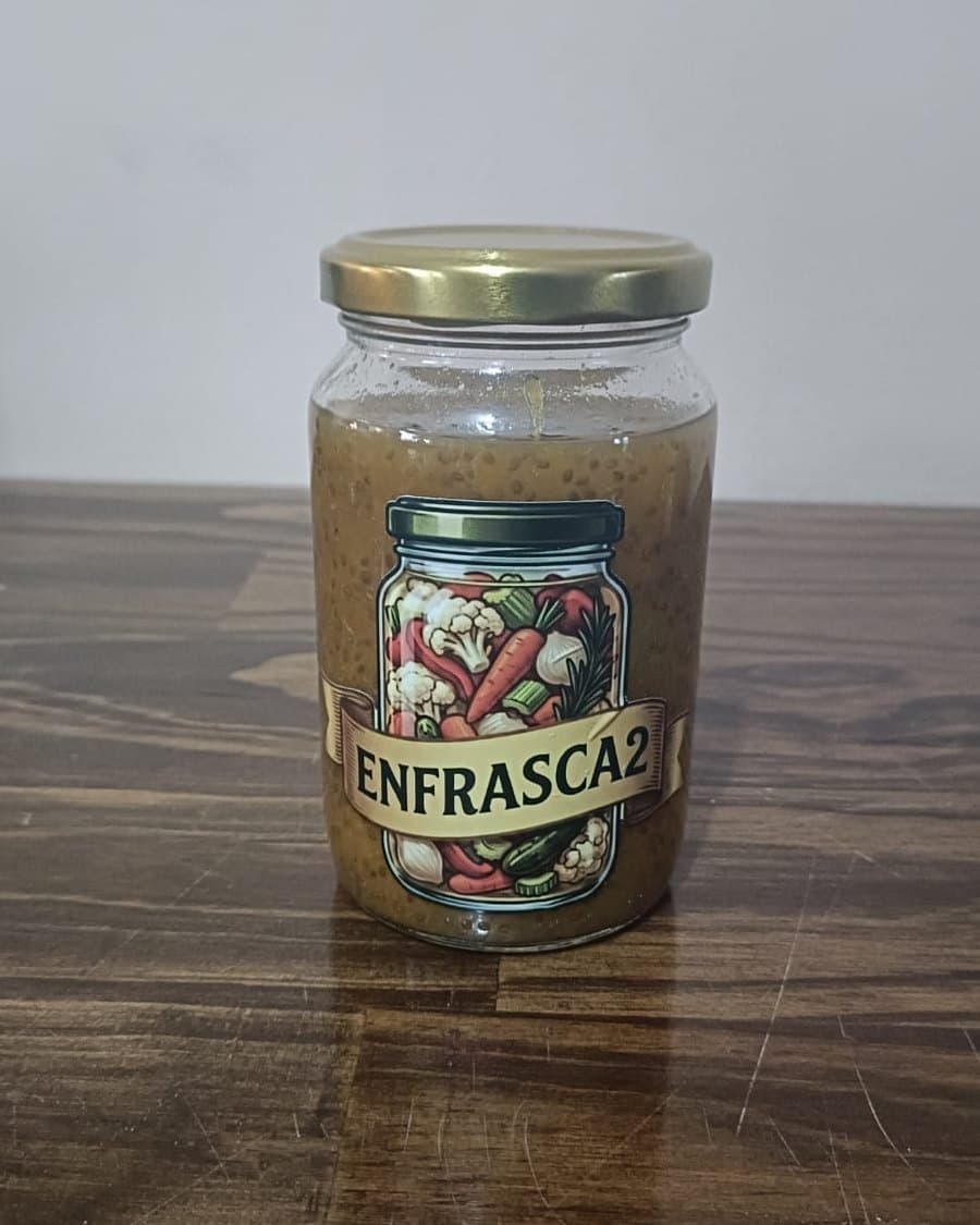 Frasco de Mermelada de naranja y chía de Enfrasca2